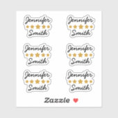 Individuelle Name Personalisierte Kontaktkleber Aufkleber (Blatt)