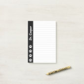 Individuelle Name Personalisierte Linde 4x6 Post-it Klebezettel (Auf Schreibtisch)