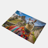 Individuelle Name Peru Llama Fußmatte (Schrägansicht)