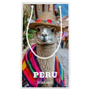 Individuelle Name Peru Llama Kleine Geschenktüte