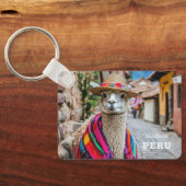 Individuelle Name Peru Llama Schlüsselanhänger (Rückseite)