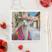 Individuelle Name Peru Llama Serviette (Beispiel)