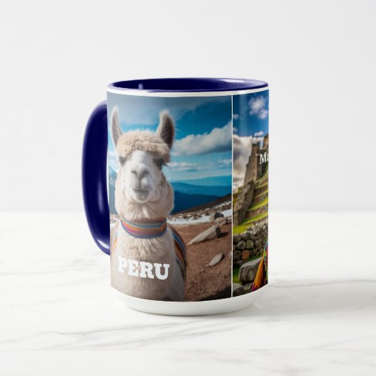 Individuelle Name Peru Llama Tasse (Vorderseite Links)