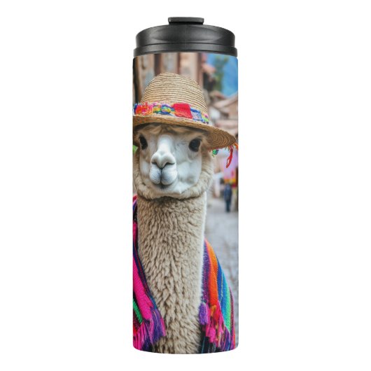 Individuelle Name Peru Llama Thermosbecher (Vorderseite)