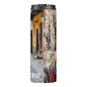 Individuelle Name Peru Llama Thermosbecher (Rückseite)