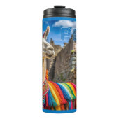 Individuelle Name Peru Llama Thermosbecher (Vorderseite)