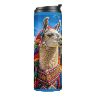 Individuelle Name Peru Llama Thermosbecher