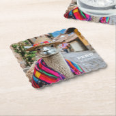 Individuelle Name Peru Llama Untersetzer (angewinkelt)