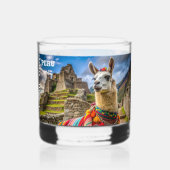 Individuelle Name Peru Llama Whiskyglas (Vorderseite)