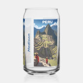 Individuelle Name Peru Machu Picchu Dosenglas (Rückseite)