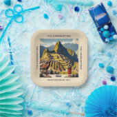 Individuelle Name Peru Machu Picchu Pappteller (Party)