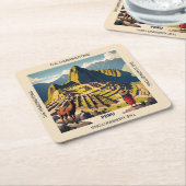 Individuelle Name Peru Machu Picchu Rechteckiger Pappuntersetzer (angewinkelt)