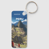 Individuelle Name Peru Machu Picchu Schlüsselanhänger (Rückseite)