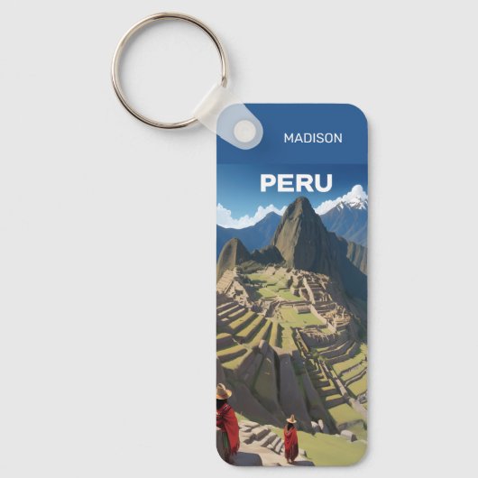 Individuelle Name Peru Machu Picchu Schlüsselanhänger (Vorderseite)