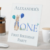 Individuelle Name Peter das Kaninchen 1. Geburtsta Sockelschild (In Situ)