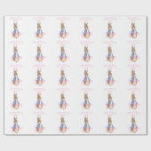 Individuelle Name Peter das Kaninchen Erster Gebur Geschenkpapier (Flach)