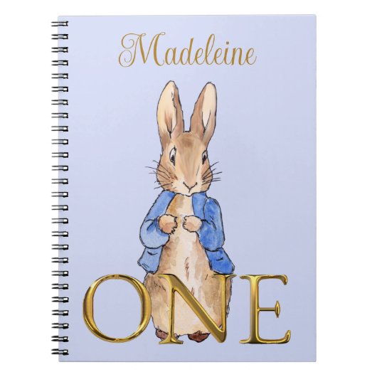 Individuelle Name Peter das Kaninchen Erster Gebur Notizblock (Vorderseite)