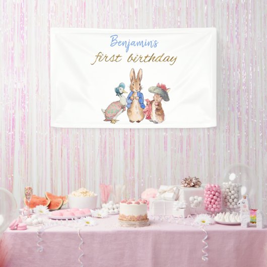 Individuelle Name Peter der Kaninchen Erster Gebur Banner (Party)