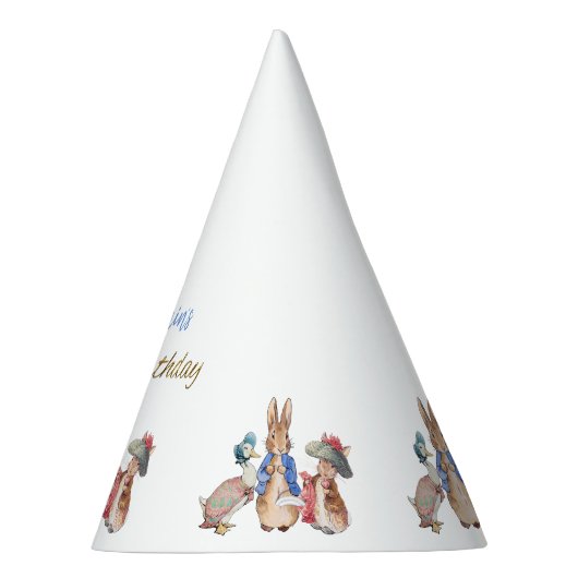 Individuelle Name Peter der Kaninchen Erster Gebur Partyhütchen (Rechts)