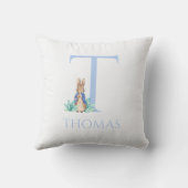 Individuelle Name Peter der Kaninchen Kissen (Rückseite)