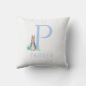 Individuelle Name Peter der Kaninchen Kissen (Rückseite)