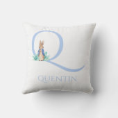 Individuelle Name Peter der Kaninchen Kissen (Rückseite)