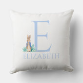 Individuelle Name Peter der Kaninchen Kissen (Rückseite)