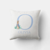 Individuelle Name Peter der Kaninchen Kissen (Rückseite)