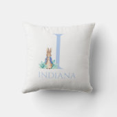 Individuelle Name Peter der Kaninchen Kissen (Rückseite)