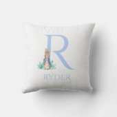Individuelle Name Peter der Kaninchen Kissen (Rückseite)