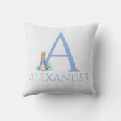 Individuelle Name Peter der Kaninchen Kissen (Rückseite)