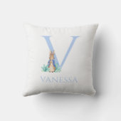 Individuelle Name Peter der Kaninchen Kissen (Rückseite)