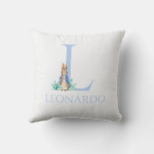 Individuelle Name Peter der Kaninchen Kissen (Rückseite)