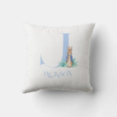 Individuelle Name Peter der Kaninchen Kissen (Rückseite)