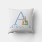 Individuelle Name Peter der Kaninchen Kissen (Rückseite)