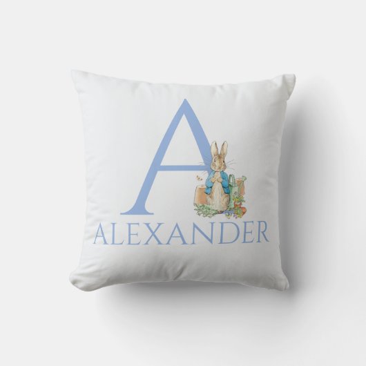 Individuelle Name Peter der Kaninchen Kissen (Vorderseite)