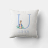 Individuelle Name Peter der Kaninchen Kissen (Rückseite)