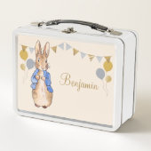 Individuelle Name Peter der Kaninchenbeige Metall Brotdose (Vorderseite)