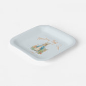 Individuelle Name Peter, Kaninchen Babydusche Pappteller (Gewinkelt)