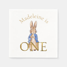 Individuelle Name Peter, Kaninchen Erster Geburtst Serviette