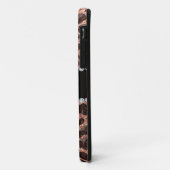 Individuelle Name Pfirsichorange-Glitzer-Leopard Case-Mate iPhone Hülle (Hinten/Links)