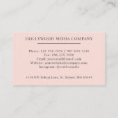 Individuelle Name Pfirsichpfirsichrosa Schwarze Mo Visitenkarte (Rückseite)