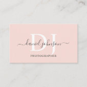 Individuelle Name Pfirsichpfirsichrosa Schwarze Mo Visitenkarte (Vorderseite)