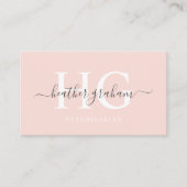 Individuelle Name Pfirsichpfirsichrosa Schwarze Mo Visitenkarte (Vorderseite)