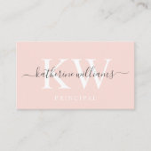 Individuelle Name Pfirsichpfirsichrosa Schwarze Mo Visitenkarte (Vorderseite)