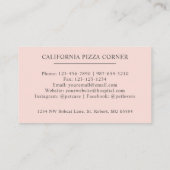 Individuelle Name Pfirsichpfirsichrosa Schwarze Mo Visitenkarte (Rückseite)