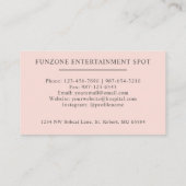 Individuelle Name Pfirsichpfirsichrosa Schwarze Mo Visitenkarte (Rückseite)