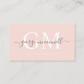 Individuelle Name Pfirsichpfirsichrosa Schwarze Mo Visitenkarte (Vorderseite)