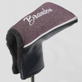 Individuelle Name Pflaume Glitzer Golf Headcover (3/4 Vorderseite)