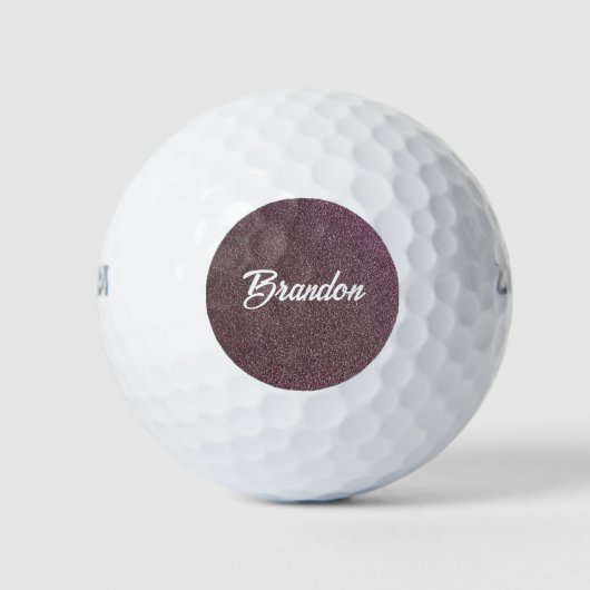 Individuelle Name Pflaume Glitzer Golfball (Vorderseite)